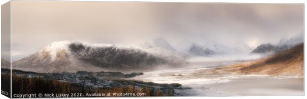 Scottish highlands in winter Canvas Print by Nick Lukey