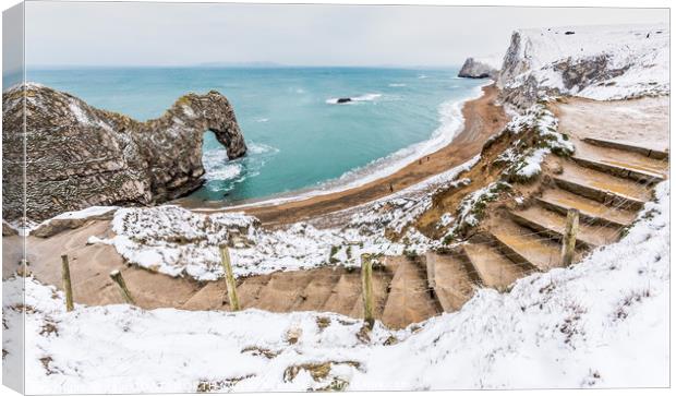 Jurassic Ice Durdle Doot Canvas Print by sam COATSWORTH