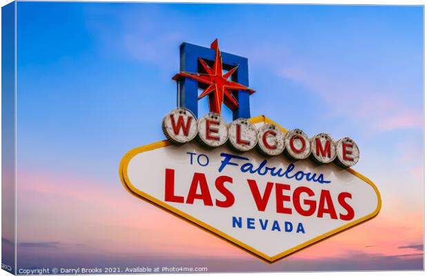 Las Vegas Sign Isolated Canvas Print by Darryl Brooks