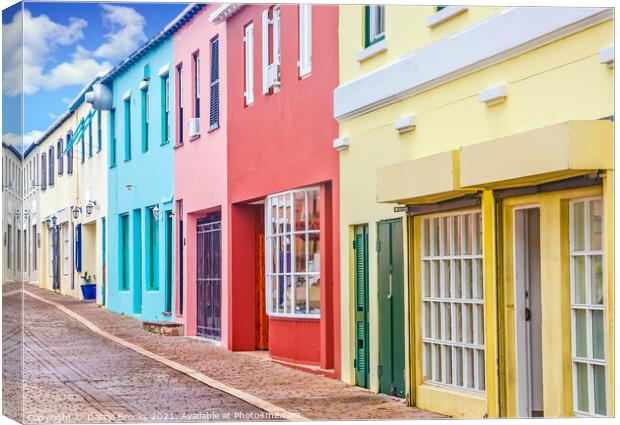 Colorful Shops in Bermuda Canvas Print by Darryl Brooks