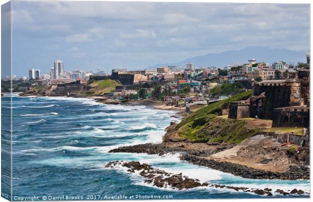 Rocky Coast of Puerto Rico Canvas Print by Darryl Brooks