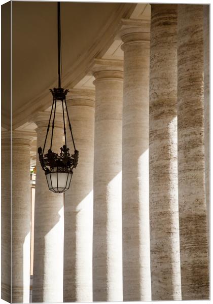 Lamp and Columns at Saint Peters Canvas Print by Darryl Brooks