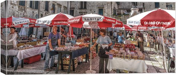 Dubrovnik Market Canvas Print by Darryl Brooks