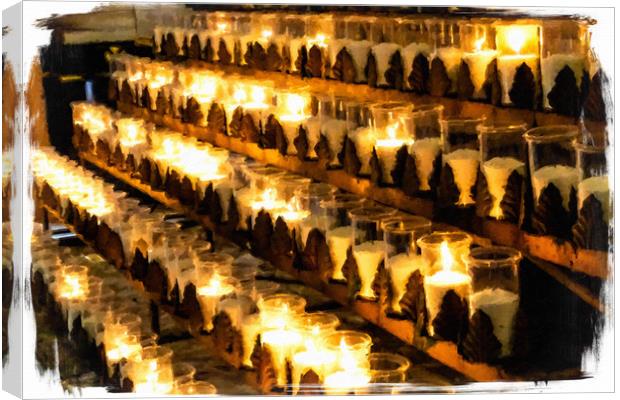 Candles in the Church Canvas Print by Darryl Brooks