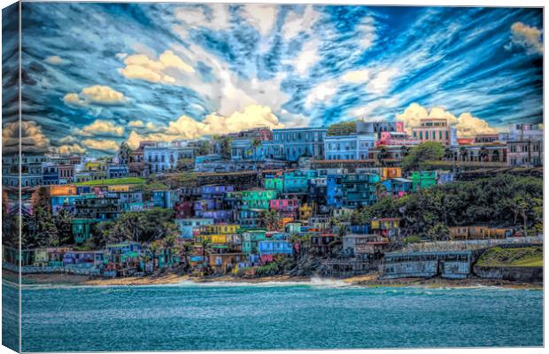 Colorful Coast of San Juan Canvas Print by Darryl Brooks