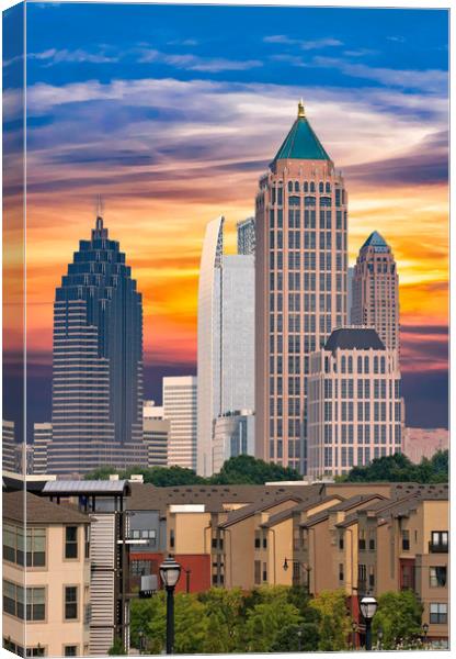 Atlanta at Sunrise Canvas Print by Darryl Brooks
