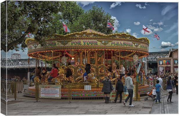 Carousel in London Canvas Print by Darryl Brooks
