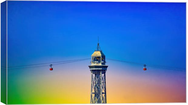 Port Cable Car in Barcelona Canvas Print by Darryl Brooks