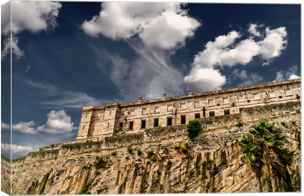Old Prison on Cliff Canvas Print by Darryl Brooks