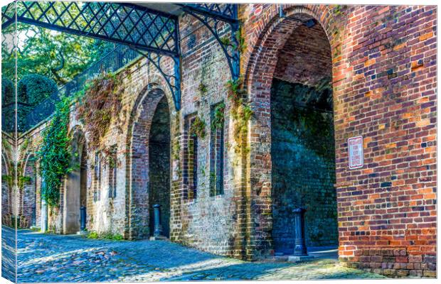 Old Brick Arches Canvas Print by Darryl Brooks