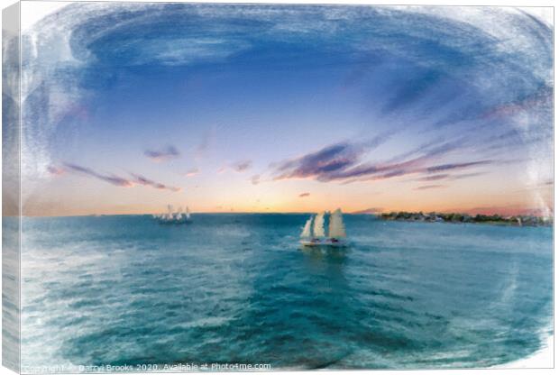 Sailing Away Canvas Print by Darryl Brooks