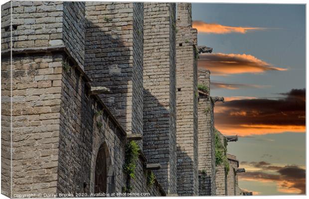 Old Stone Columns and Walls in Barcelona Canvas Print by Darryl Brooks