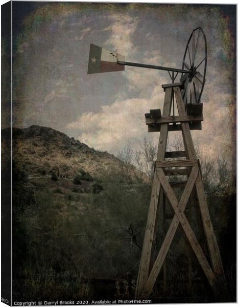 Windmill Canvas Print by Darryl Brooks