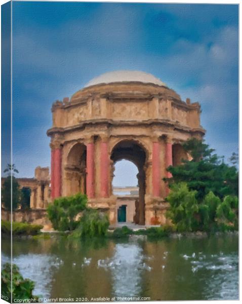 The Palace of Fine Arts Painterly Canvas Print by Darryl Brooks
