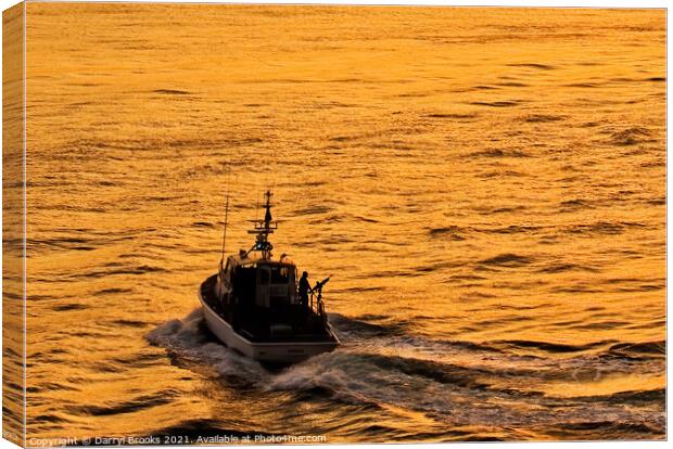 Coast Guard at Dusk Canvas Print by Darryl Brooks