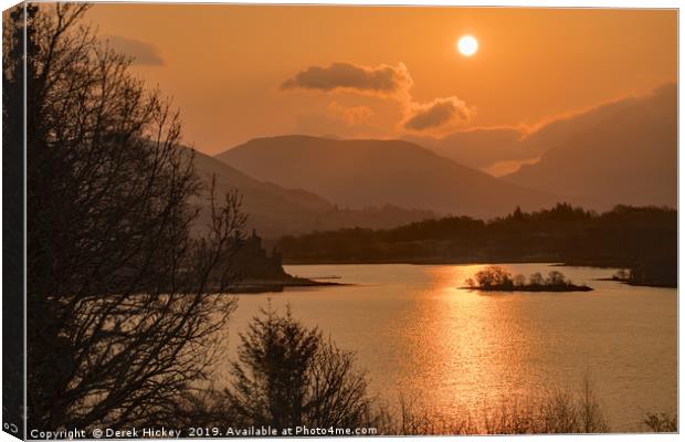 Sunrise over Loch Awe Canvas Print by Derek Hickey