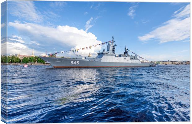 Corvette Stoykiy Navy of Russia  Canvas Print by Dobrydnev Sergei