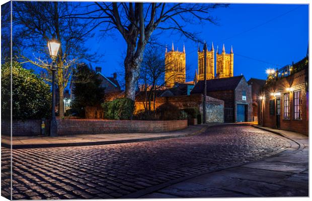 Lincoln Cathedral Canvas Print by John Lawrence