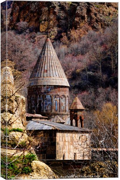 egeghard tower in Armenia Canvas Print by Alexander Ov