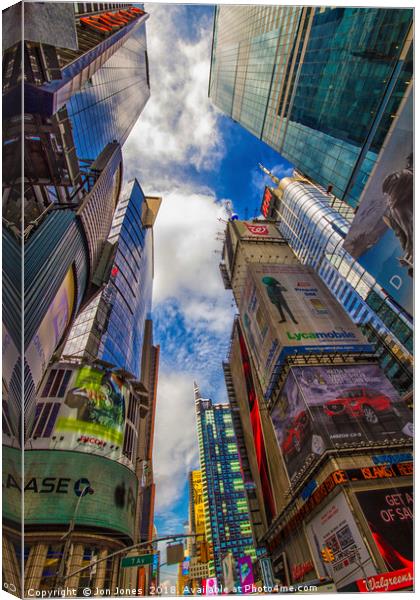 Times Square, New York Canvas Print by Jon Jones