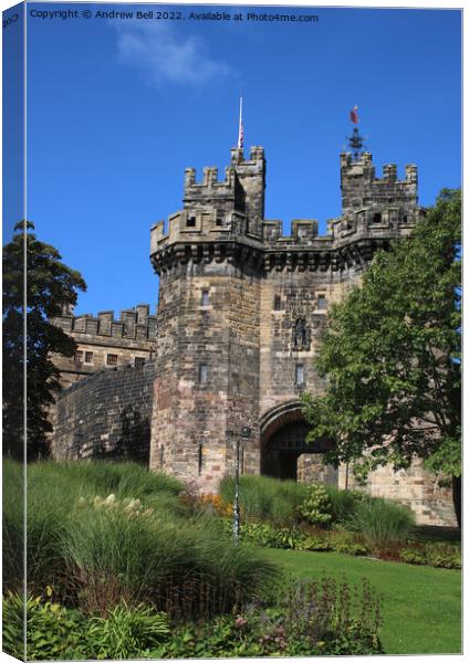 Majestic Entrance to Lancaster Castle Canvas Print by Andrew Bell
