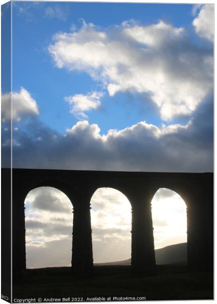 Ribblehead silhouette Canvas Print by Andrew Bell