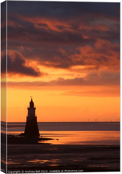 Plover Scar at sunset Canvas Print by Andrew Bell