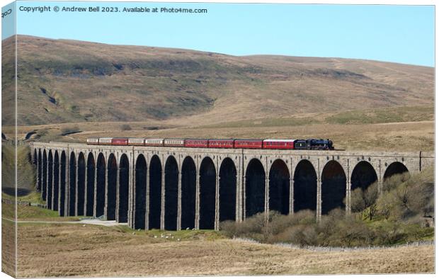 Steam Train Ribblehead Viaduct Canvas Print by Andrew Bell