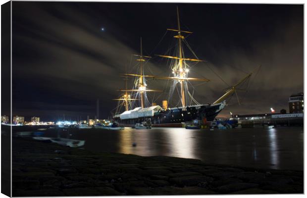 HMS Warrior 1860 Canvas Print by ROSS EMERY