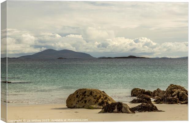 Huishinis View, Harris Canvas Print by Liz Withey