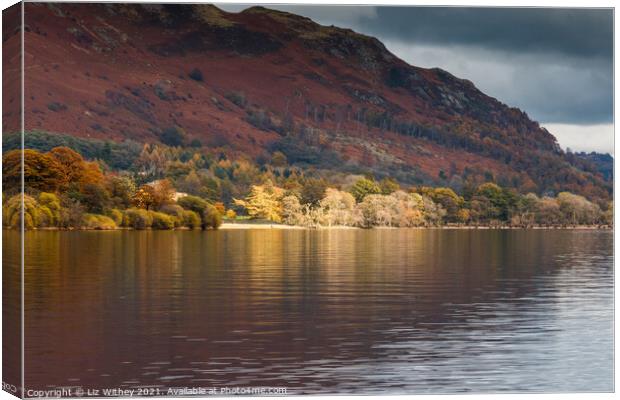 Ullswater, Autumn Canvas Print by Liz Withey