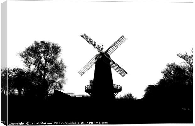 Green's Windmill Canvas Print by Jamel Watson