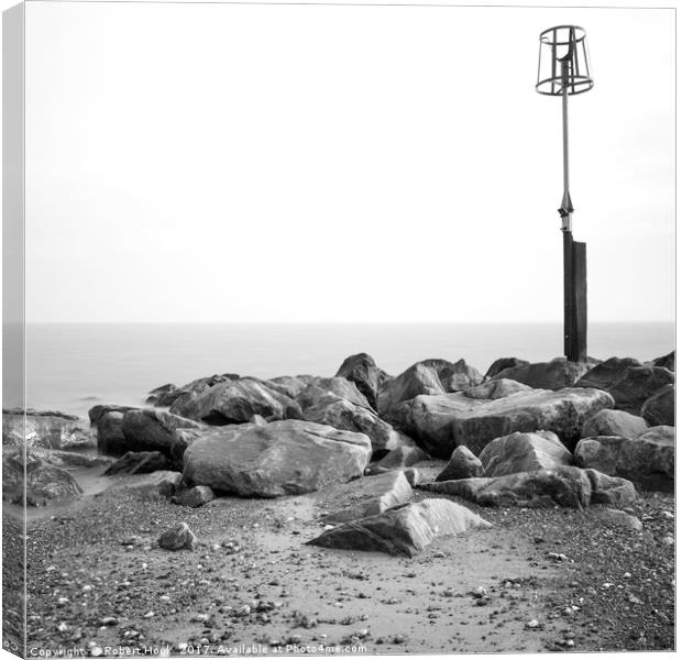 Mono rocks & Sentinel Canvas Print by Robert Hook