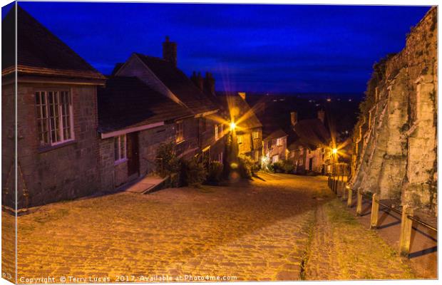 Gold Hill at Night Canvas Print by Terry Lucas