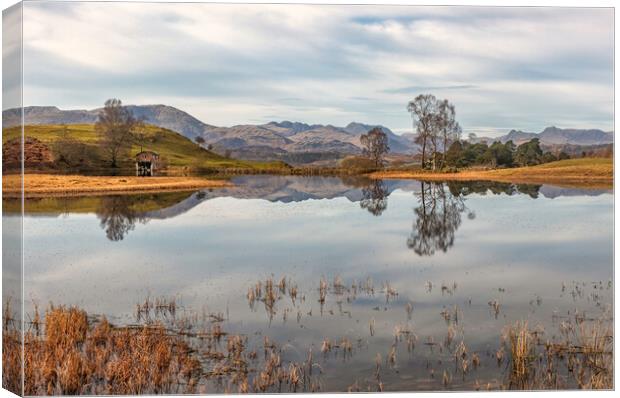 Serene Reflection at Wise Een Tarn Canvas Print by James Marsden