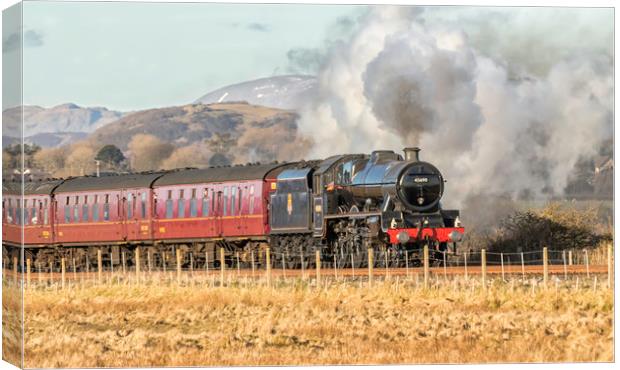 Leander Steam Train at Askam Canvas Print by James Marsden