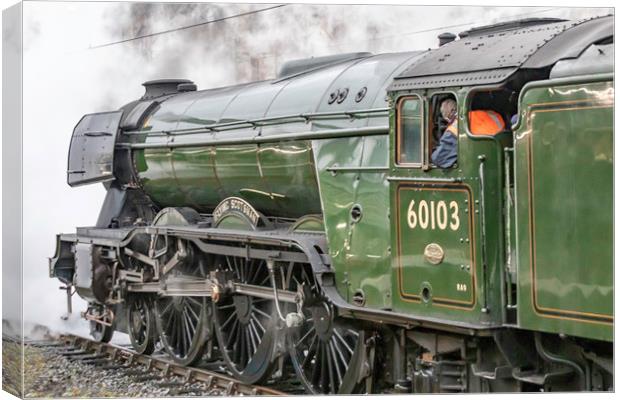 Majestic Steam Train Glides Through History Canvas Print by James Marsden
