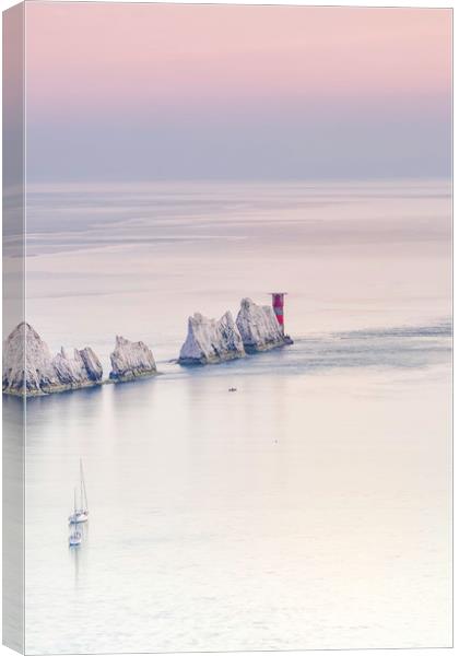 Majestic Sunset at the Needles Lighthouse Canvas Print by James Marsden