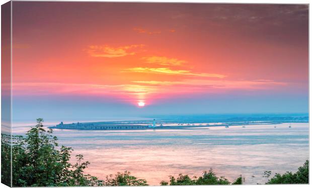 Majestic Sunset Over Hurst Point Castle Canvas Print by James Marsden