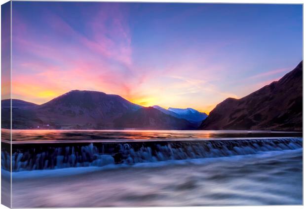 Majestic Sunset over Ennerdale Water Canvas Print by James Marsden