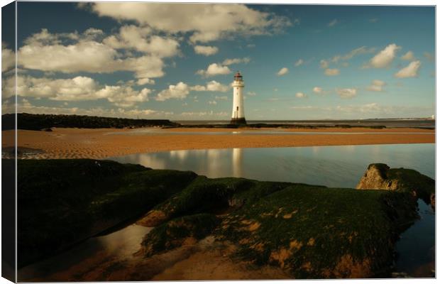 Fort Perch Rock Lighthouse .Reflections. Canvas Print by Alexander Pemberton