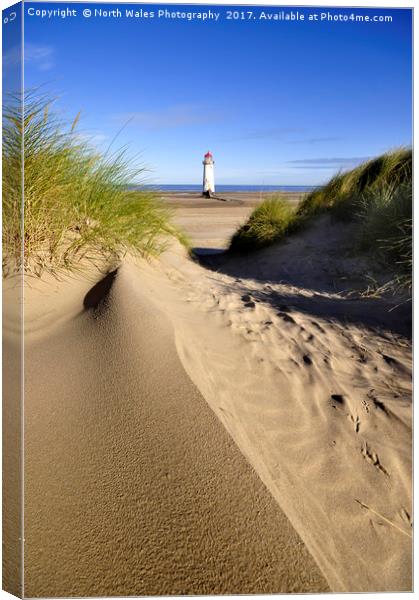 Talacre lighthouse  Canvas Print by North Wales Photography