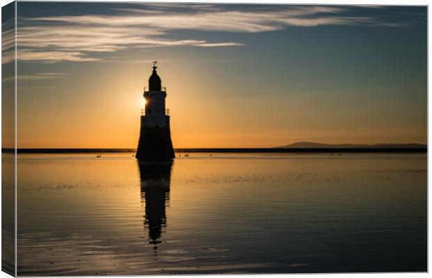 Plover Scar Lighthouse Canvas Print by Nigel Smith