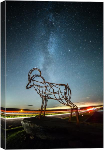 Milky Way and the Goat Canvas Print by Pete Collins