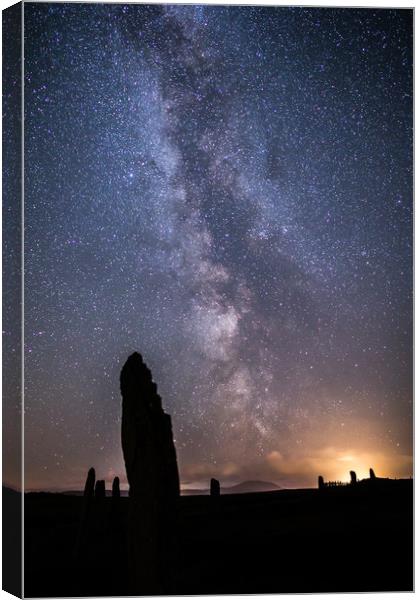 Ring of Brodgar and the Milky Way Canvas Print by Pete Collins
