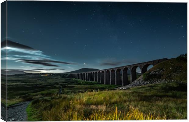 Moonlit Ribblehead Canvas Print by Pete Collins