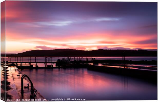 Highland Sunset Canvas Print by John Russell