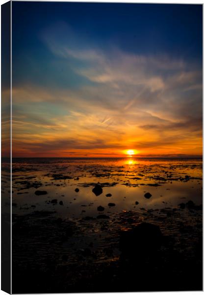 "Solitude Unveiled: A Captivating Norfolk Sunset" Canvas Print by Mel RJ Smith