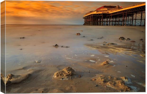 "Ethereal Dance: A Mesmerizing Cromer Pier Sunset" Canvas Print by Mel RJ Smith
