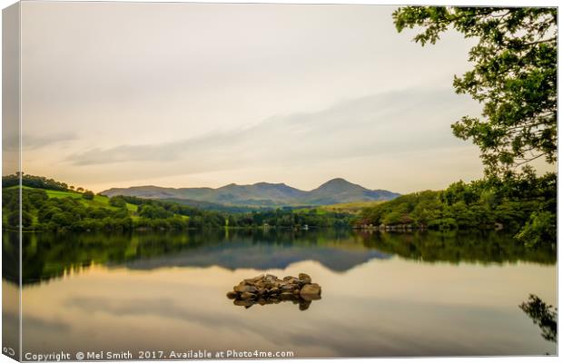 Serene Reflections of Coniston's Countryside Canvas Print by Mel RJ Smith